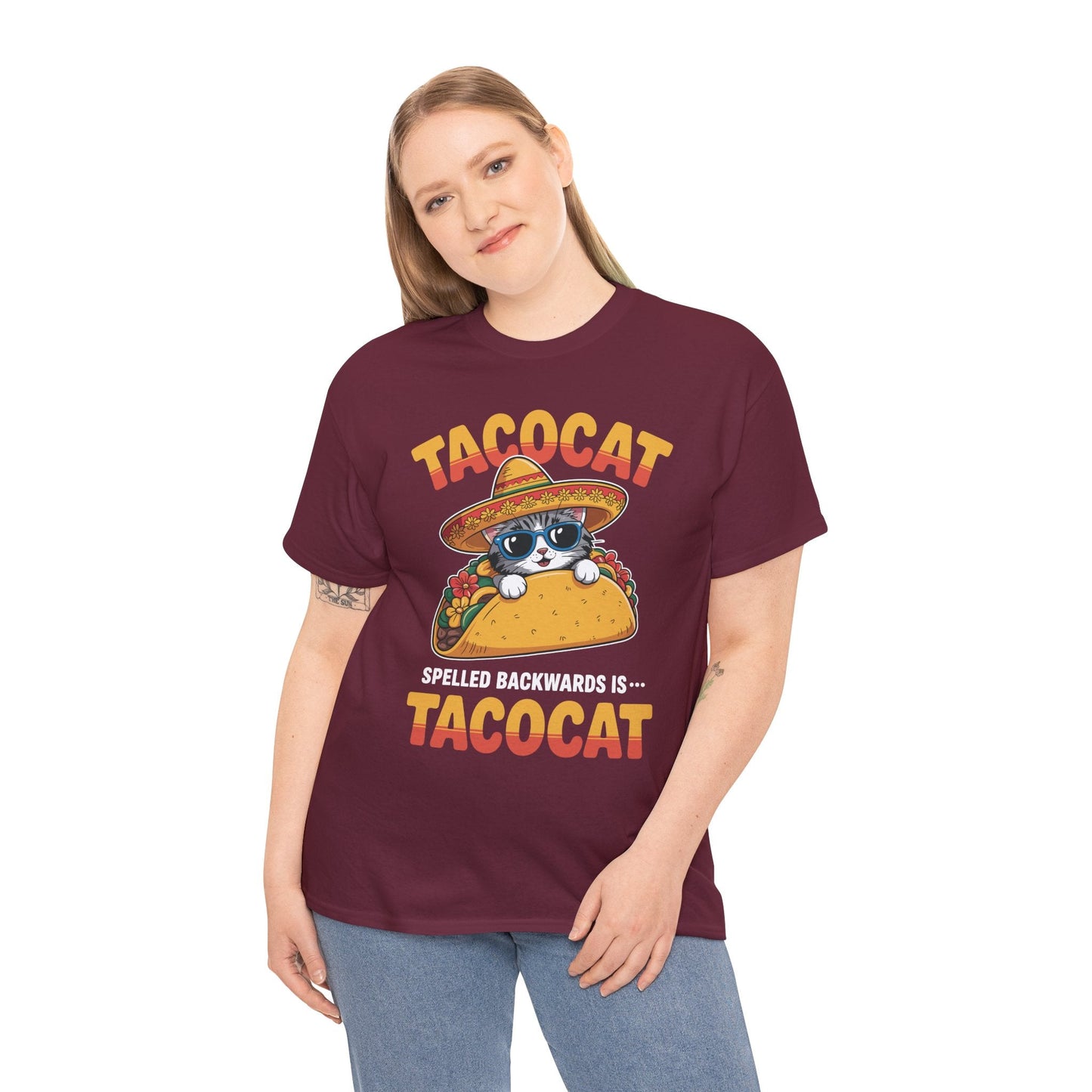 Tacocat Spelled Backwards Taco Cat Cinco De Mayo T-Shirt Men Women