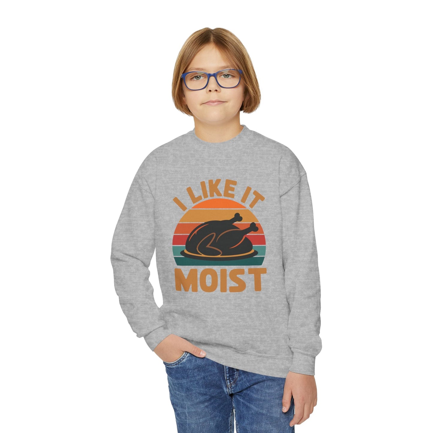 I Like It Moist Unisex Kids Black Thanksgiving Sweatshirt