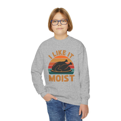 I Like It Moist Unisex Kids Black Thanksgiving Sweatshirt