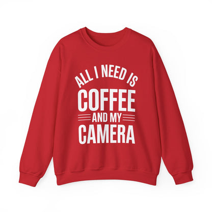 All I Need Is Coffee And My Camera Photography Gift Sweatshirt