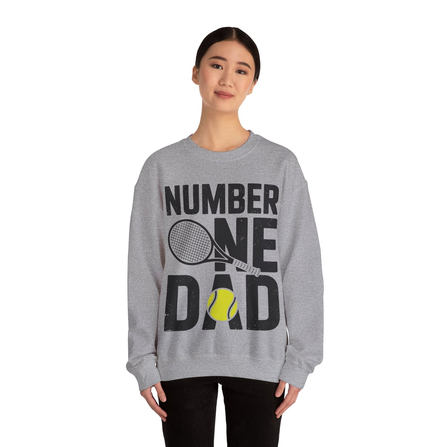 Tennis Dad Number One Daddy with Tennis Sayings Fathers Day Sweatshirt