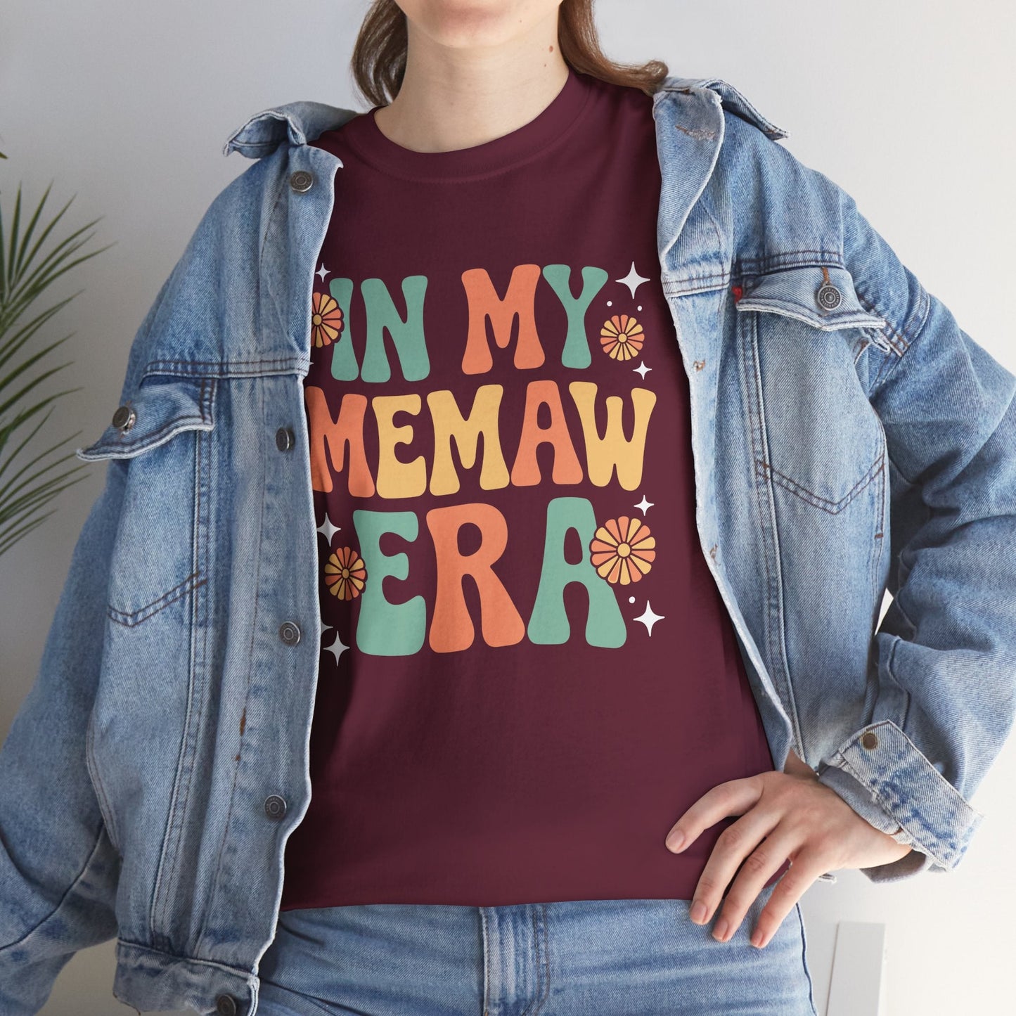In My Memaw Era Funny Sarcastic Groovy Retro Mothers Day T-Shirt