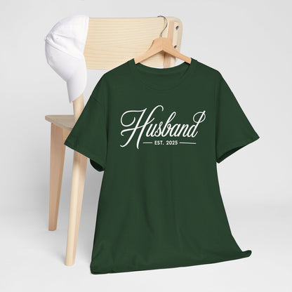 Couples Gifts For Husband And Wife Matching Husband Est 2025 Just Married Honeymoon Wedding T-Shirt