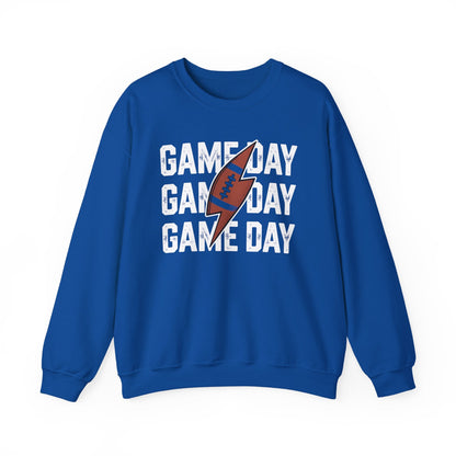 Vintage Game Day Football Lightning Bolt Funny Team Sport Sweatshirt