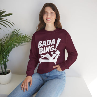 Bada Sarcastic Bing Retro Sexy Girl Bada Bam Sweatshirt