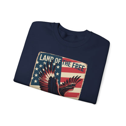 America Eagle Land of the Free Because of the Brave Sweatshirt