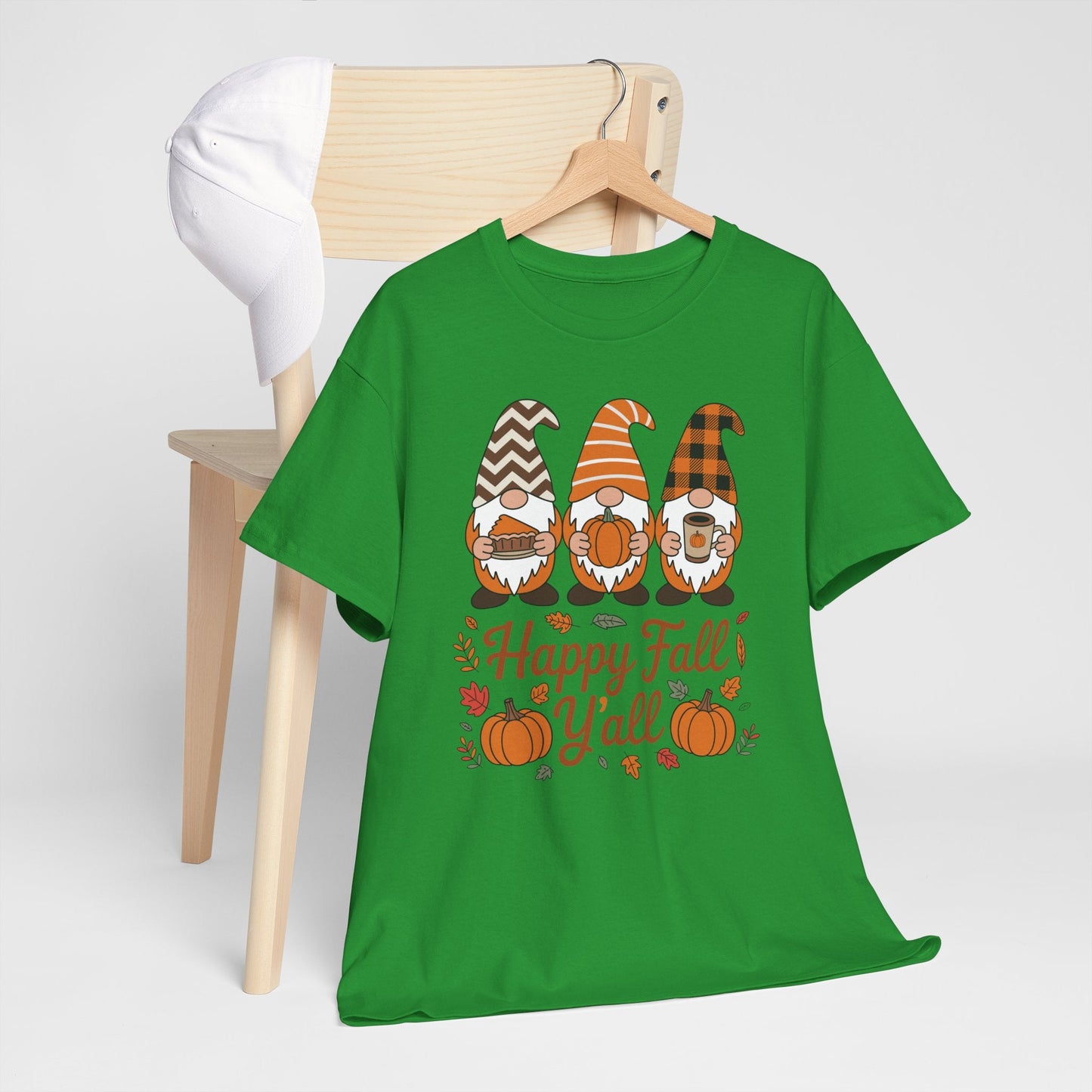 Happy Fall Y'all Gnome Pumpkin Autumn Thanksgiving Men Women T-Shirt