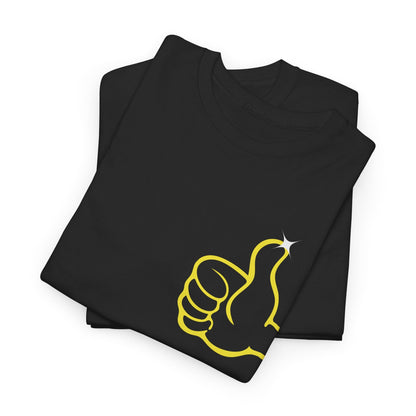 Funny Thumbs Up Emoji Graphic T-Shirt Positive Vibes Unisex Tee for Men and Women