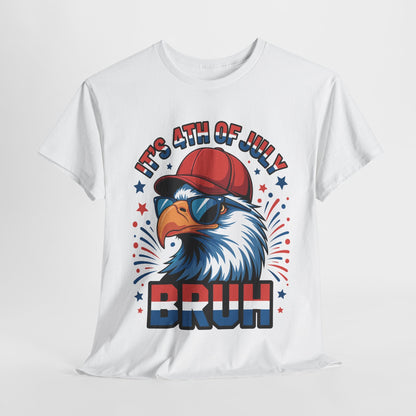 Bruh 4th Of July Boys Kids Fourth Of July Bald Eagle T-Shirt