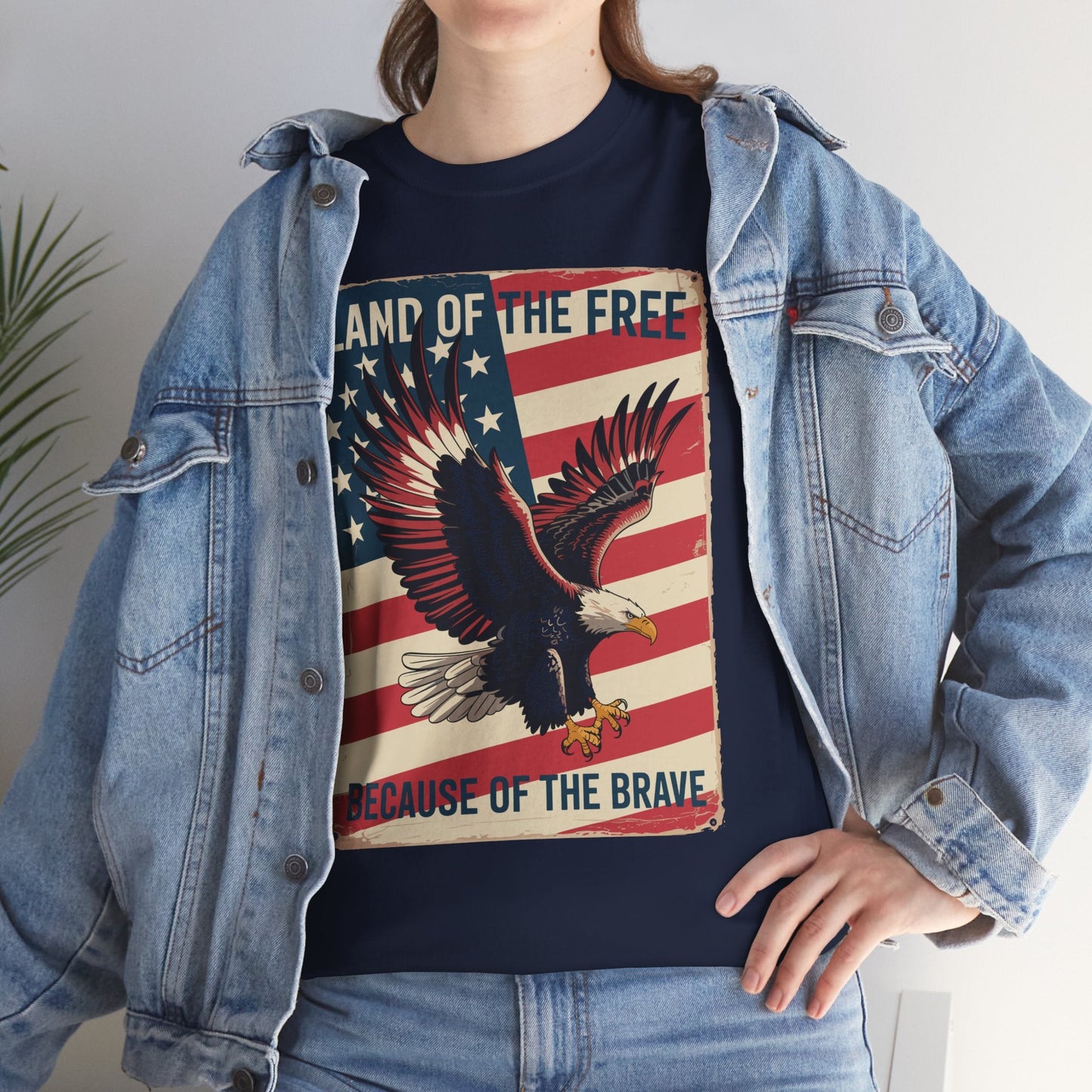 America Eagle Land of the Free Because of the Brave T-Shirt
