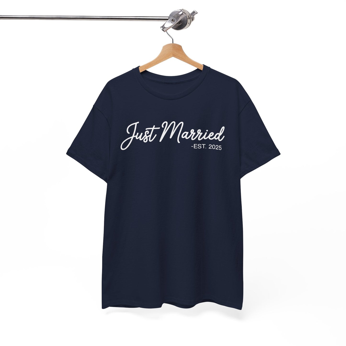 Just Married 2025 Honeymoon Wedding Couples Fiancee T-Shirt