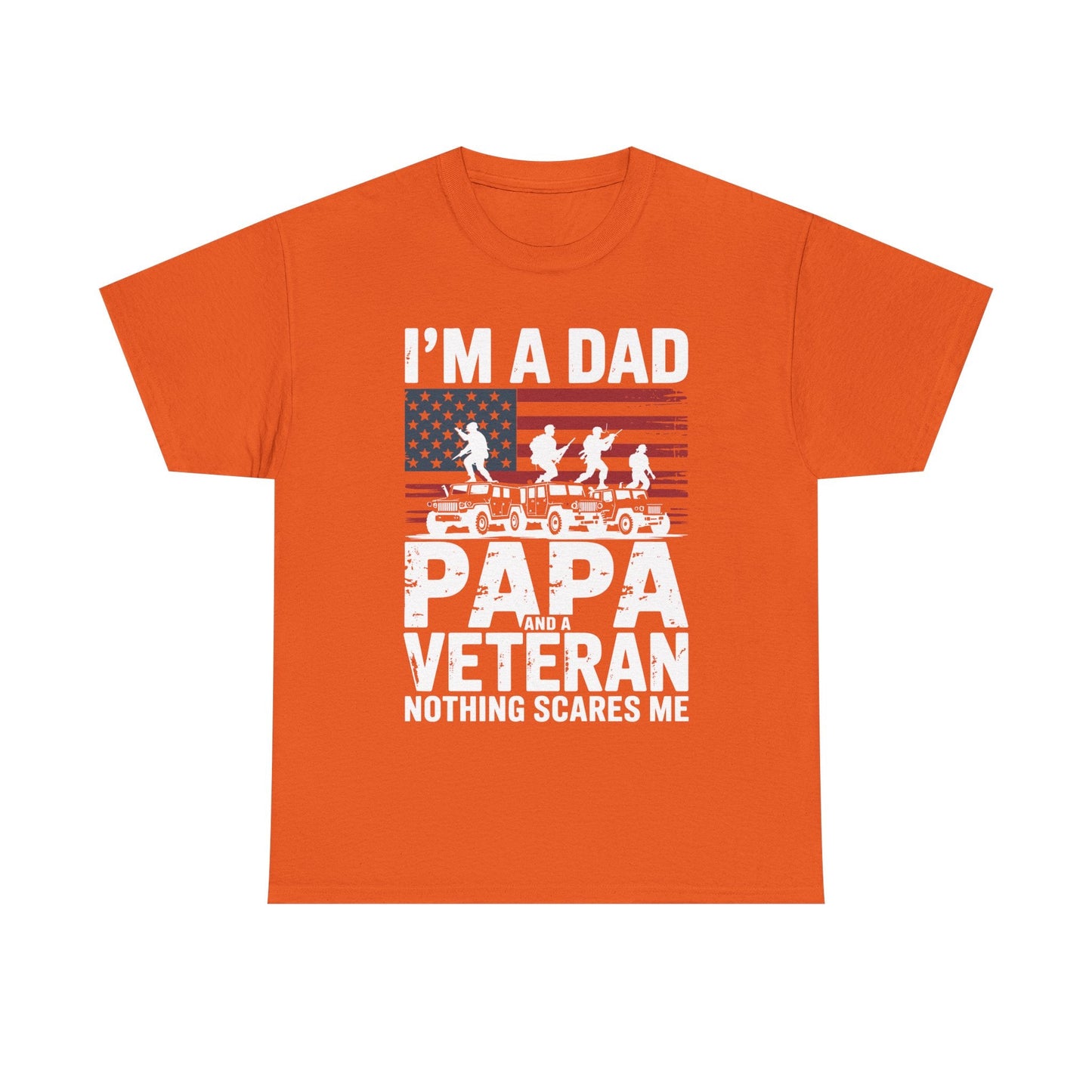 I'm A Dad Papa And Veteran Funny Retro Dad Papa Grandpa T-Shirt