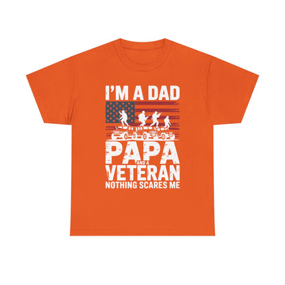 I'm A Dad Papa And Veteran Funny Retro Dad Papa Grandpa T-Shirt