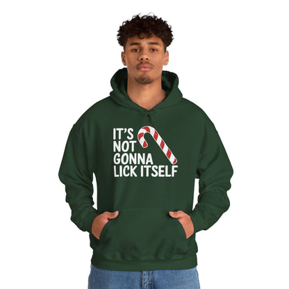 Funny Candy Cane Lick Itself Adult Christmas in July Gift Hoodie