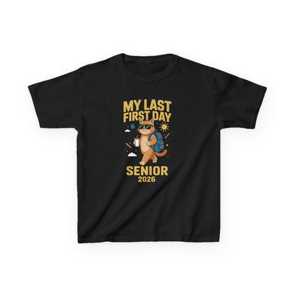 My Last First Day Senior 2026 Cat Back to School Cool Class T-Shirt