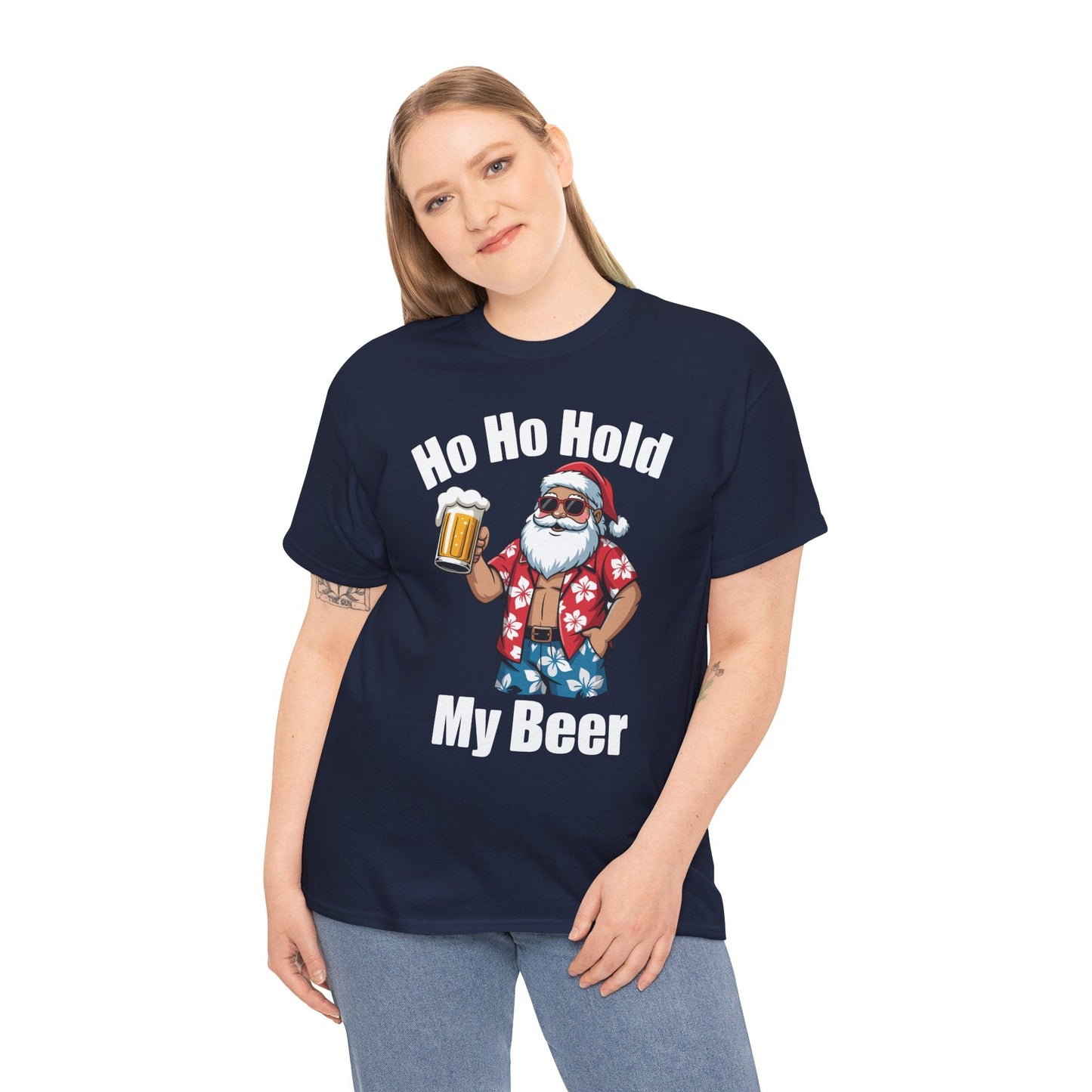Funny Santa With Sunglasses And Beer Christmas in July T-Shirt