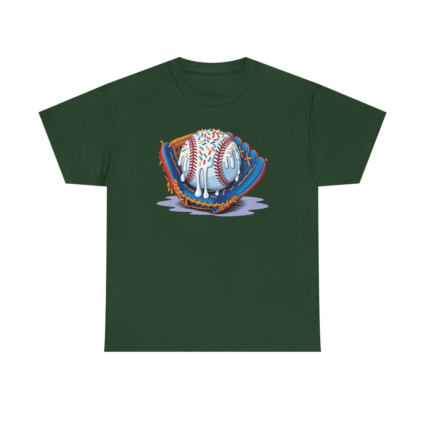Baseball Drip Ice Cream Sprinkles Baseball Glove T-Shirt
