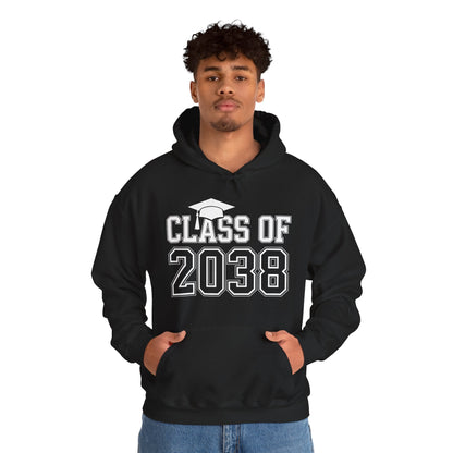 Class of 2038 Grow With Me Funny Kindergarten Back To School Hoodie