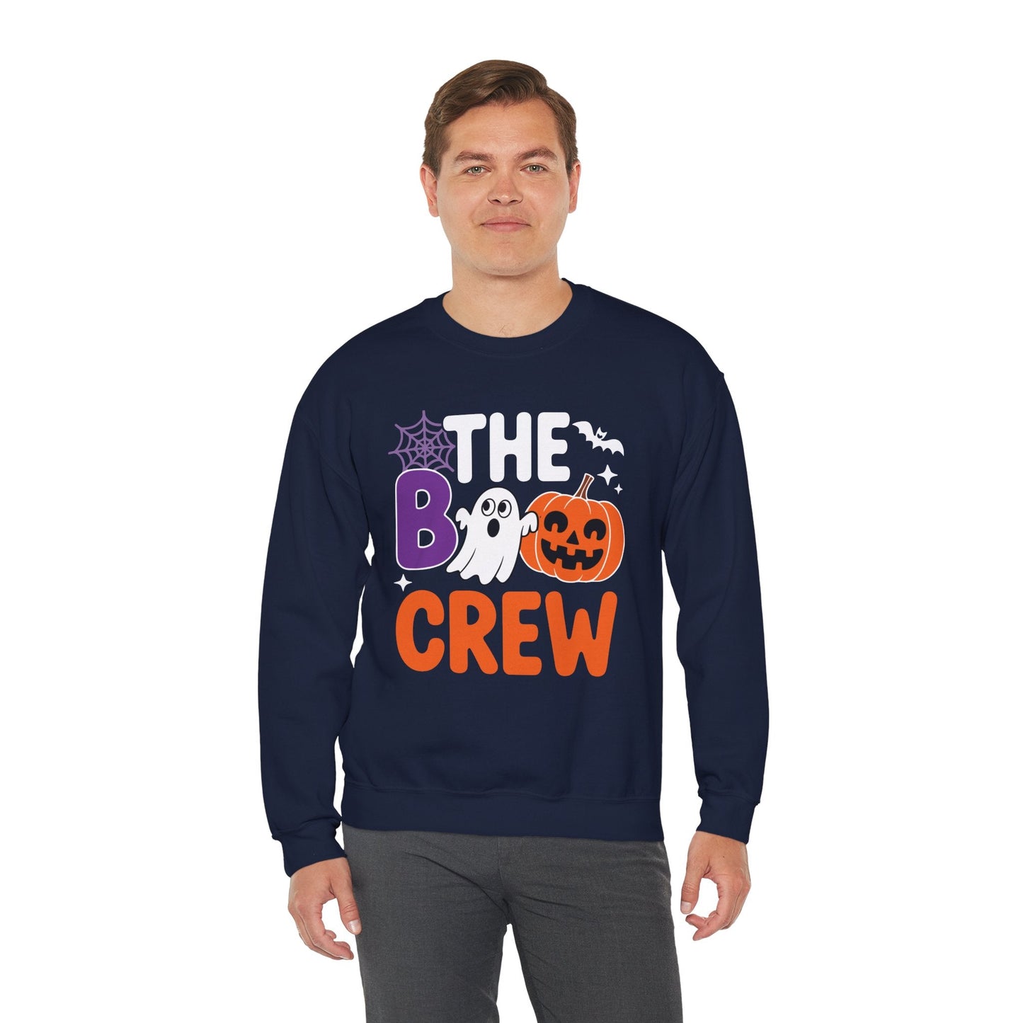 Halloween The Boo Crew Cute Ghost Spooky Family Matching Sweatshirt