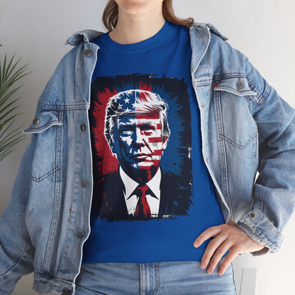 President Trump Portrait 4th July T-Shirt