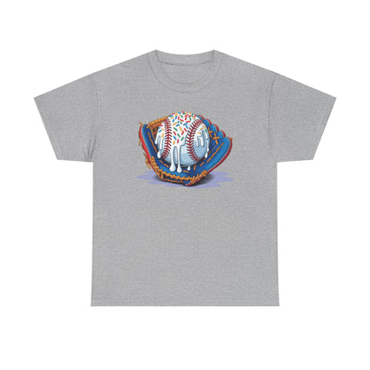 Baseball Drip Ice Cream Sprinkles Baseball Glove T-Shirt