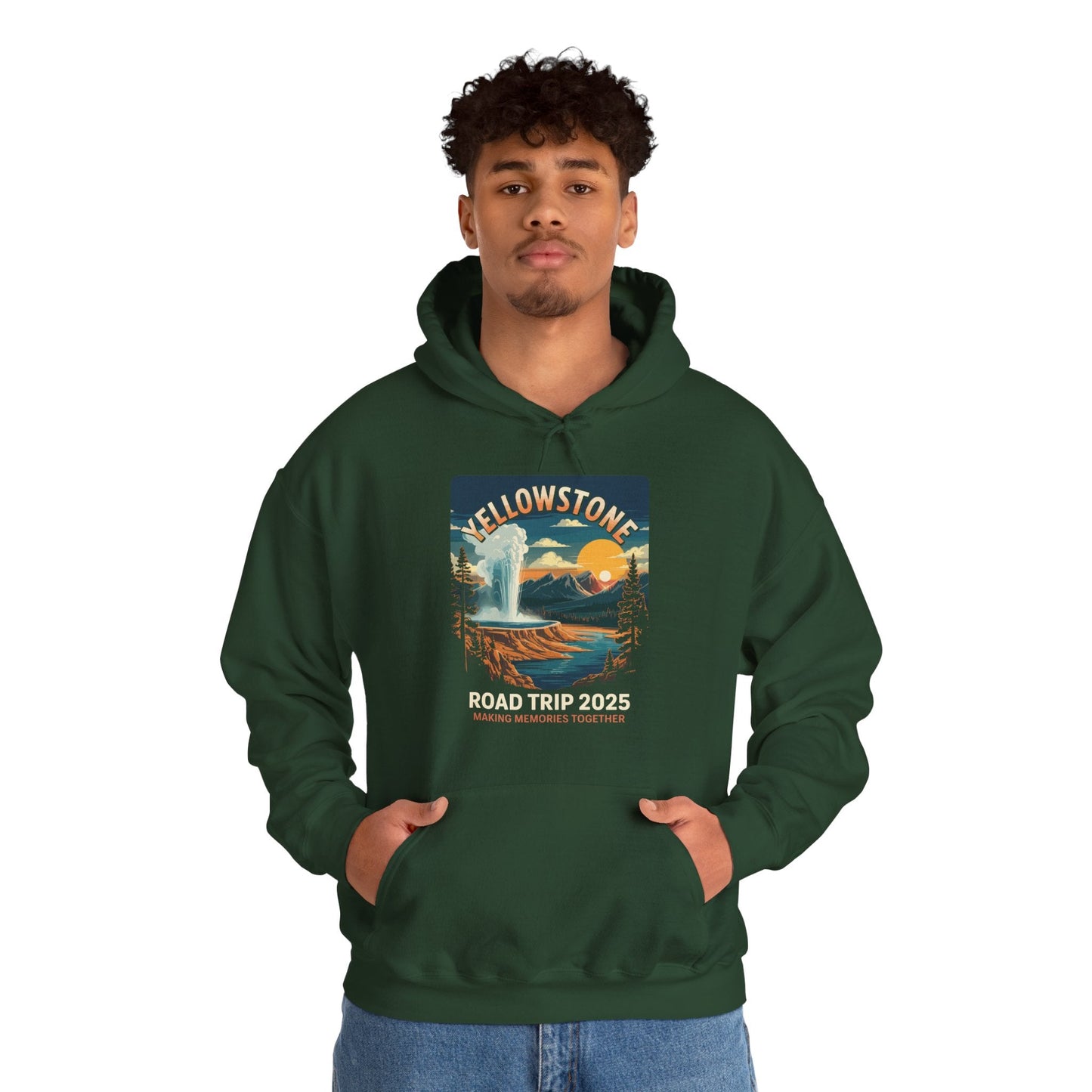 Yellowstone Family Road Trip 2025 National Park Outdoor Hoodie