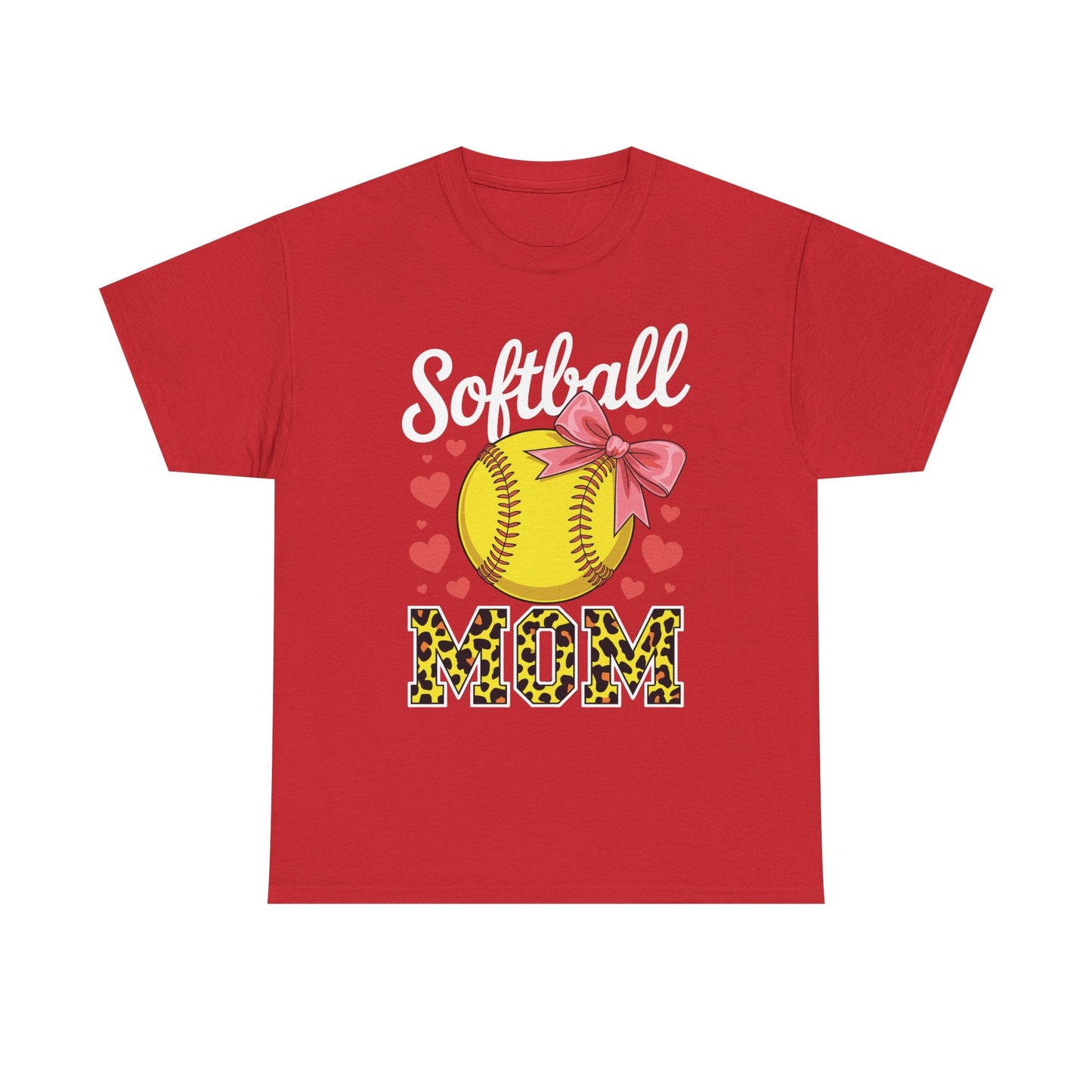 Softball Mom Headband Leopard Softball Ball Mothers Day Mama T-Shirt