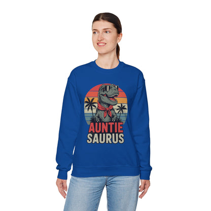 Auntiesaurus T Rex Dinosaur Auntie Saurus Family Matching Sweatshirt