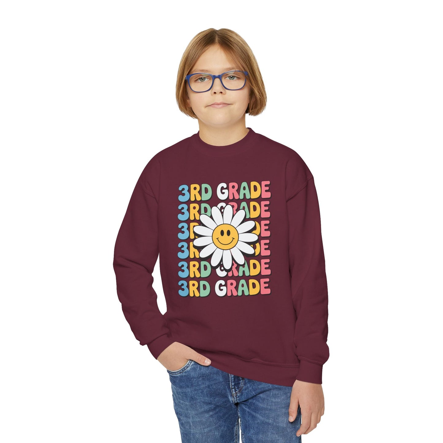 Groovy 3rd Grade Back To School First Day of Third Grade Sweatshirt