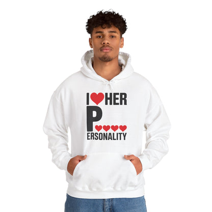 Funny Valentine's Day Couple Matching I Love Her Personality Hoodie