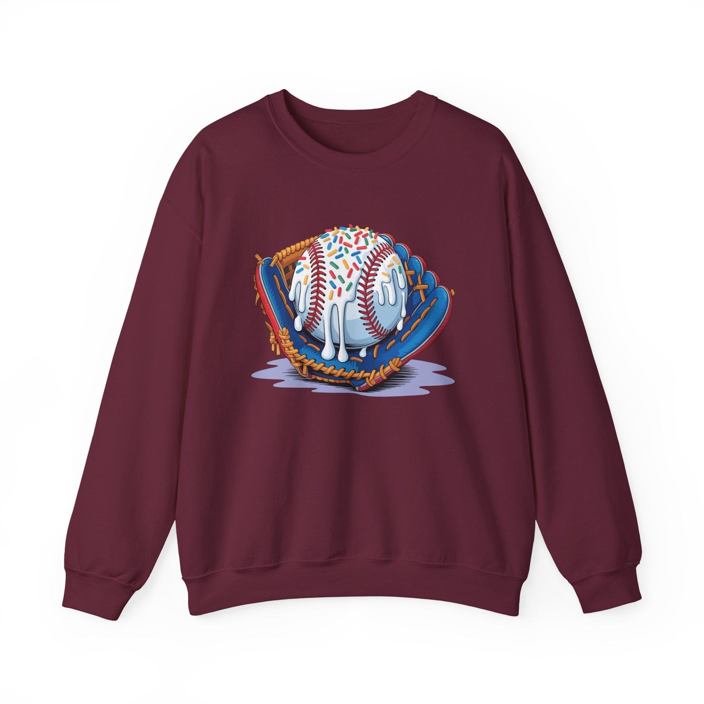 Baseball Drip Ice Cream Sprinkles Baseball Glove Sweatshirt