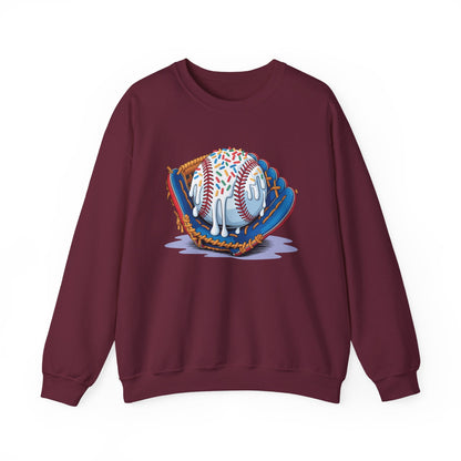 Baseball Drip Ice Cream Sprinkles Baseball Glove Sweatshirt