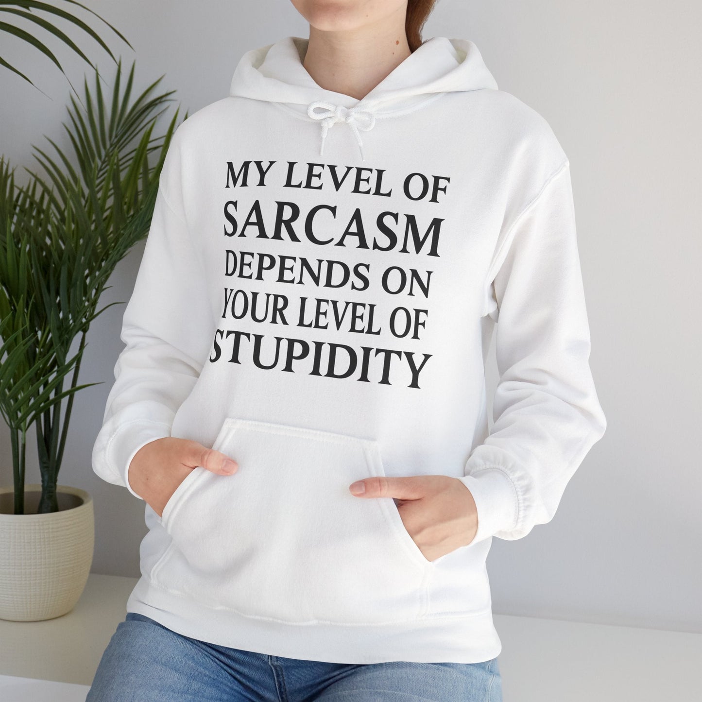 Funny Sarcastic Humor My Level of Sarcasm Sarcastic Quote Hoodie