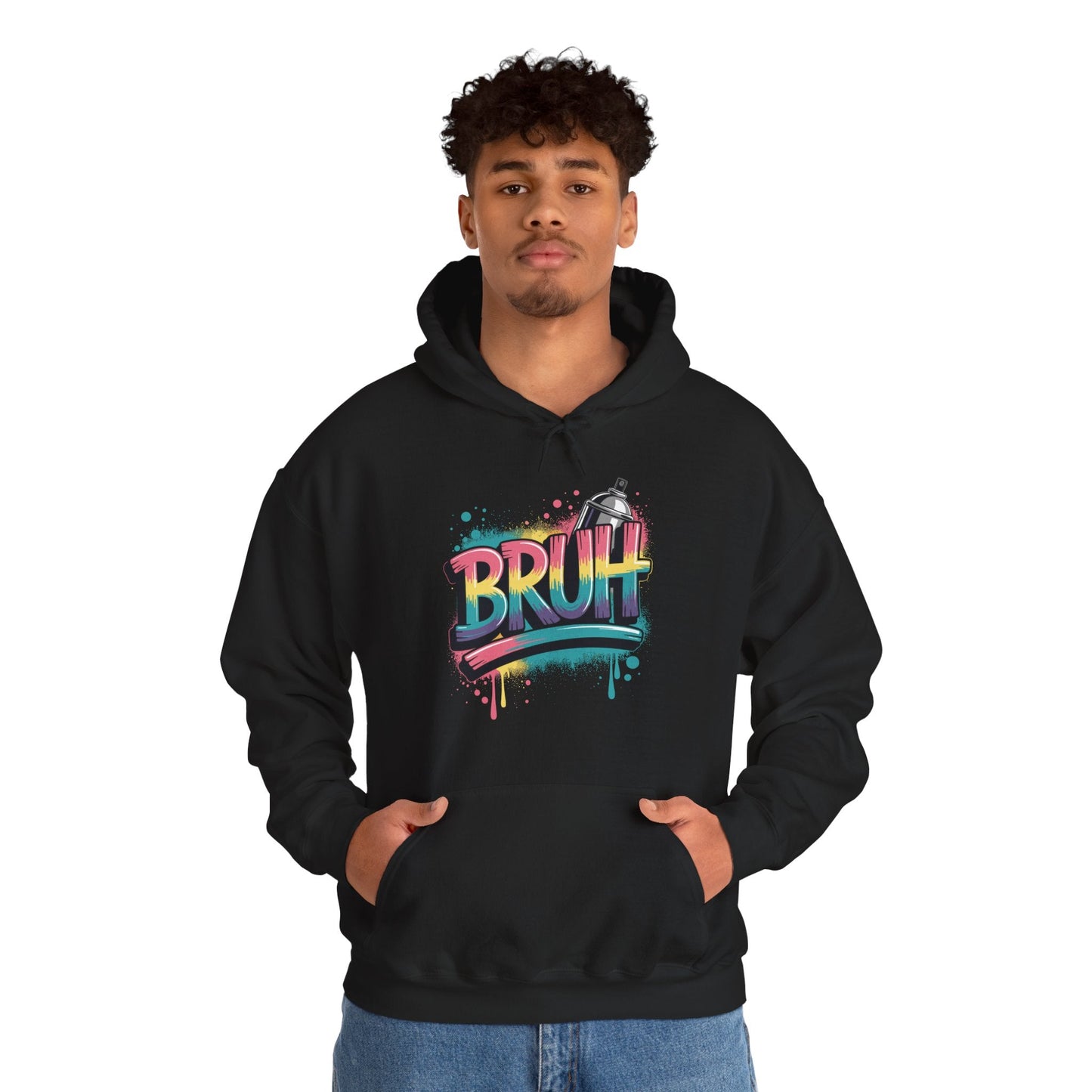 Bruh Graffiti Funny Saying Street Art Meme Men Boys Kids Hoodie
