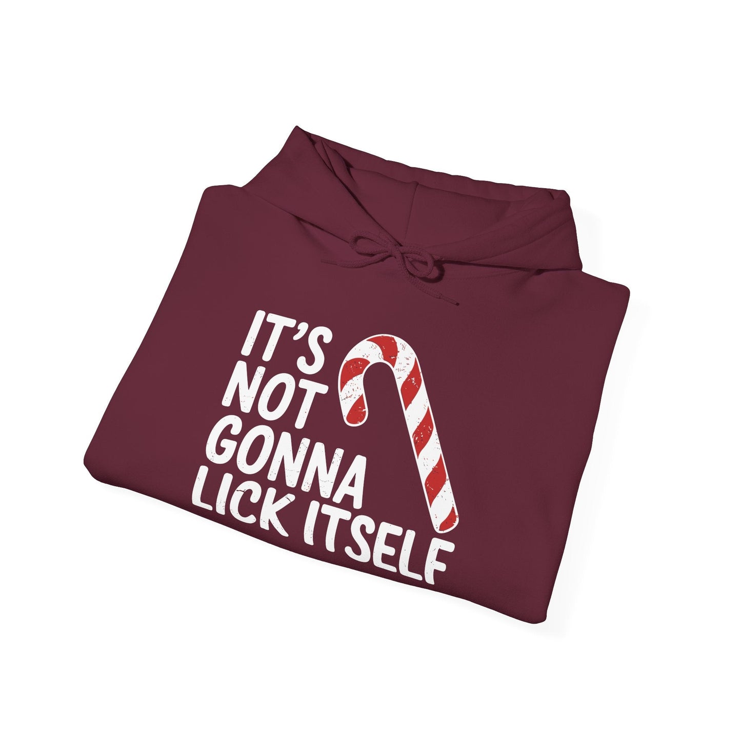 Funny Candy Cane Lick Itself Adult Christmas in July Gift Hoodie