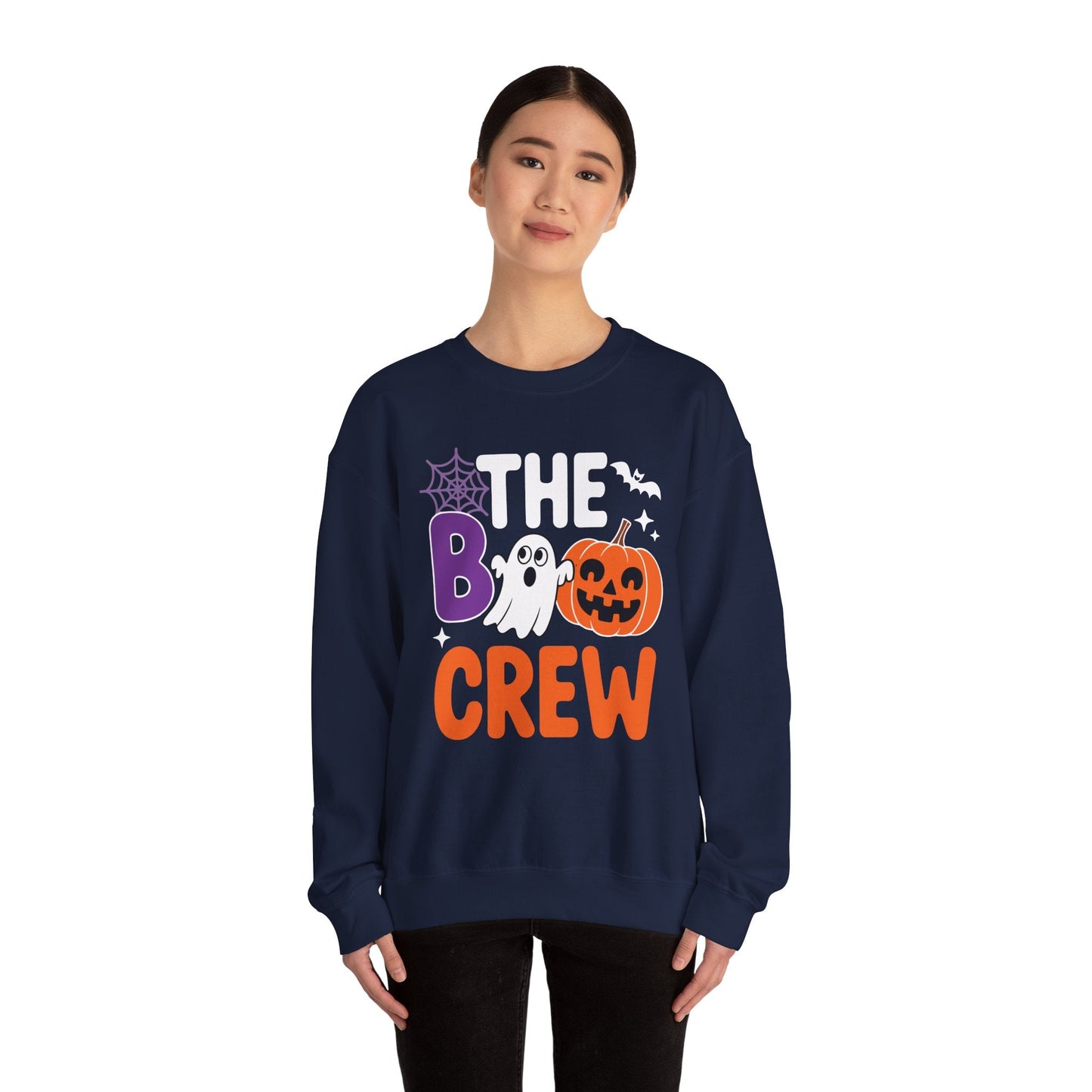 Halloween The Boo Crew Cute Ghost Spooky Family Matching Sweatshirt