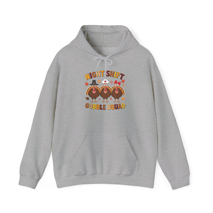 Night Shift Gobble Squad Night Worker Staff Thanksgiving Hoodie