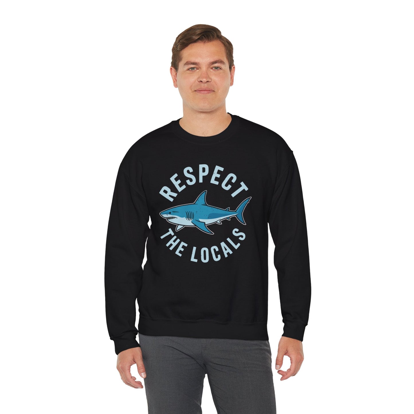Respect The Locals Shark Ocean Animal Rights Biology Life Sweatshirt