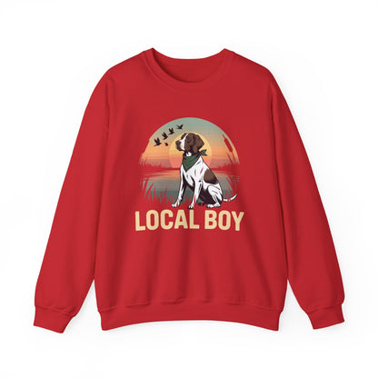 Local Boy Hunting Dog Vintage Sunset Hunting Season Sweatshirt