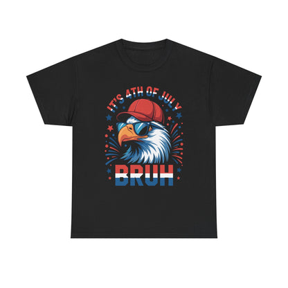 Bruh 4th Of July Boys Kids Fourth Of July Bald Eagle T-Shirt
