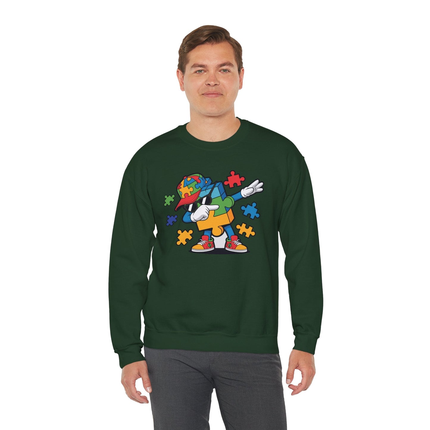 Dabbing Puzzle Autism Awareness Sweatshirt