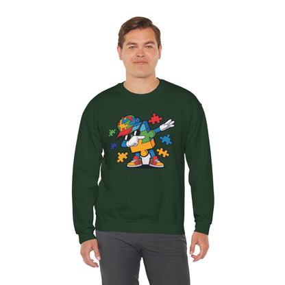 Dabbing Puzzle Autism Awareness Sweatshirt