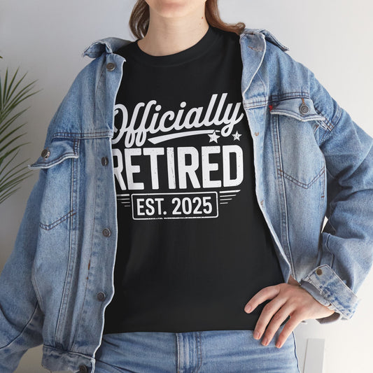 Funny Retirement 2025 Officially Retired Vintage Humor T-Shirt
