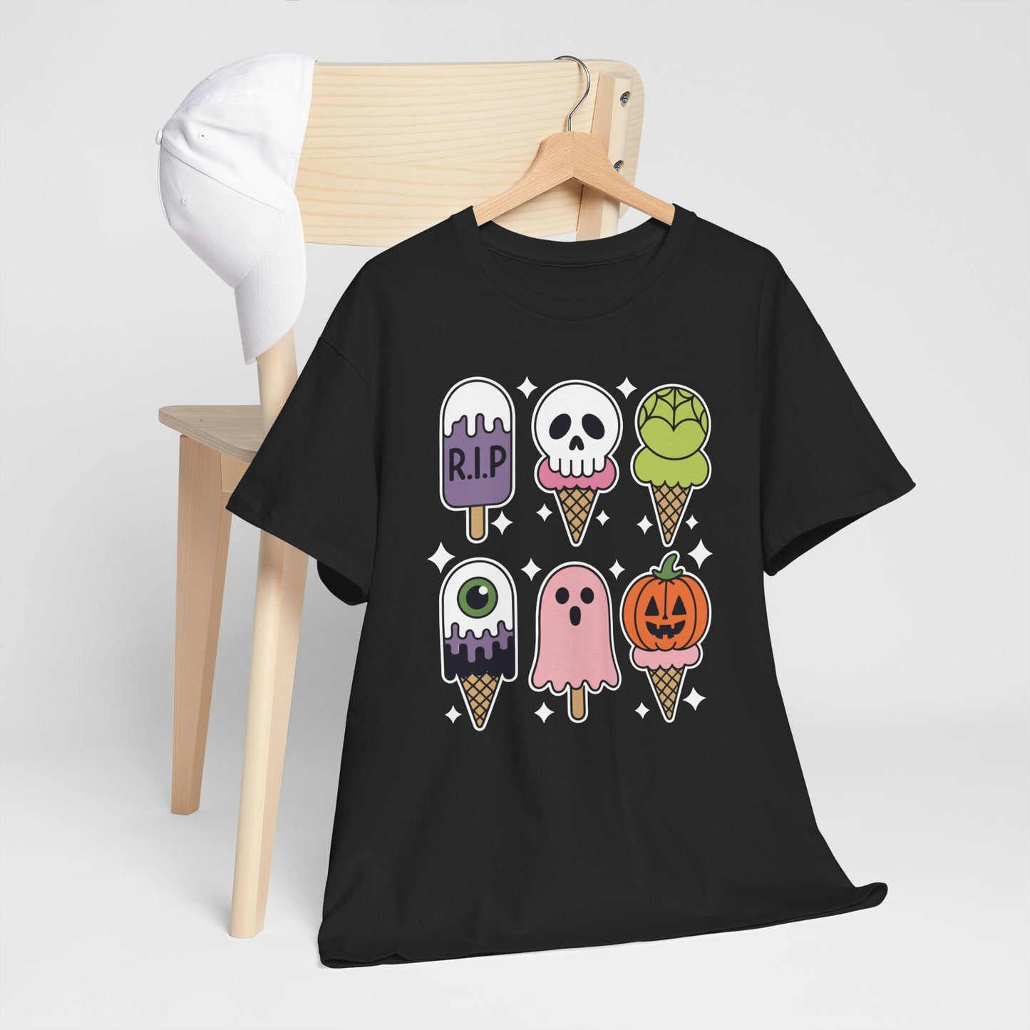 Horror Movie Summer Popsicle Halloween Ice Cream Summer-ween T-Shirt for Men Women