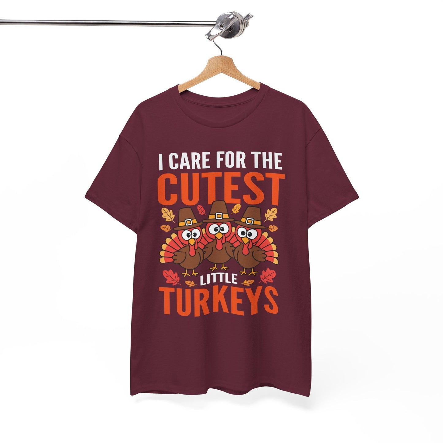 Care For Little Turkeys Nurse Fall Thanksgiving Scrub Top T-Shirt