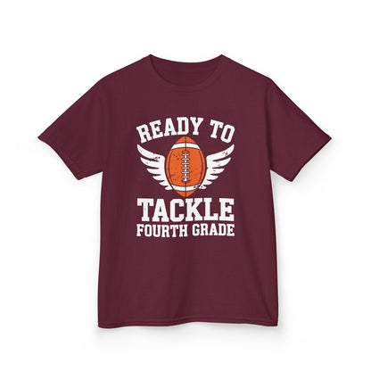 Ready To Tackle Fourth Grade Back To School Football T-Shirt