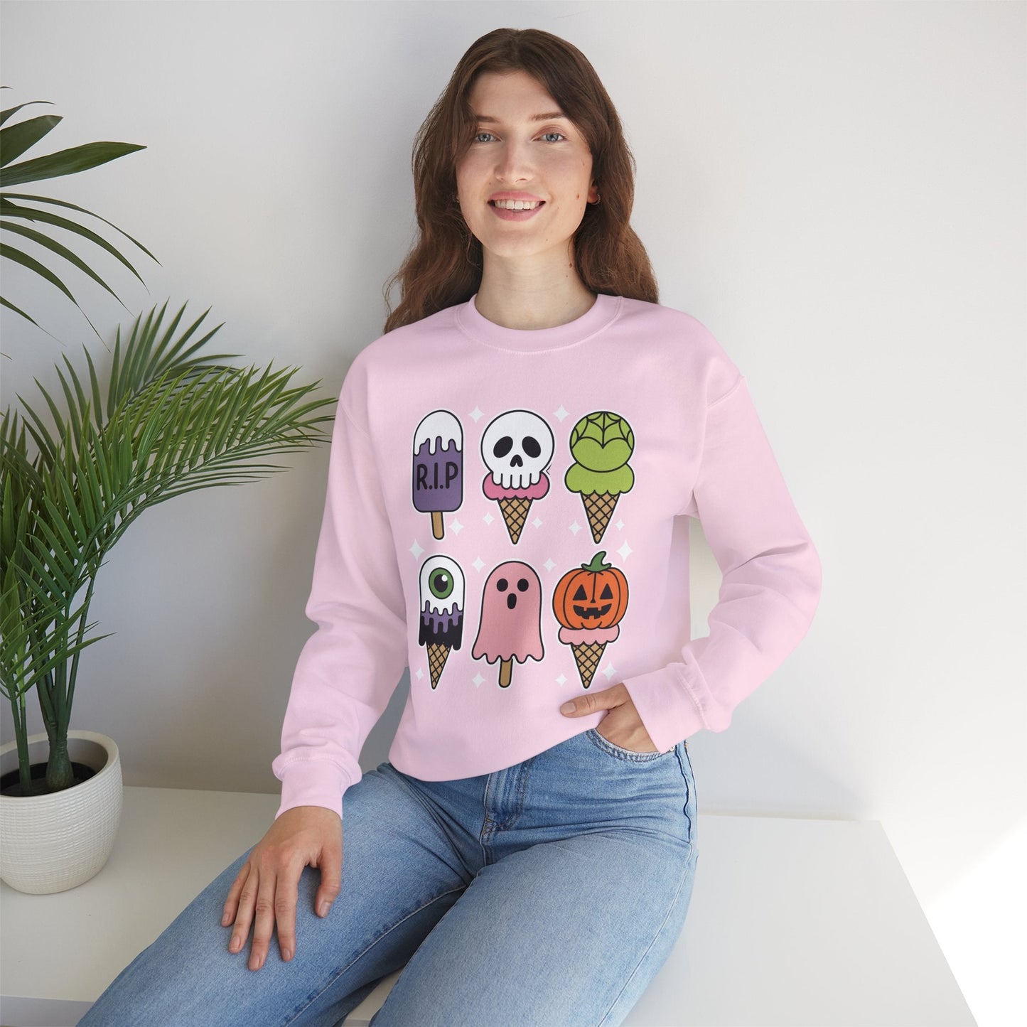 Horror Movie Summer Popsicle Halloween Ice Cream Summer-ween Sweatshirt for Men Women