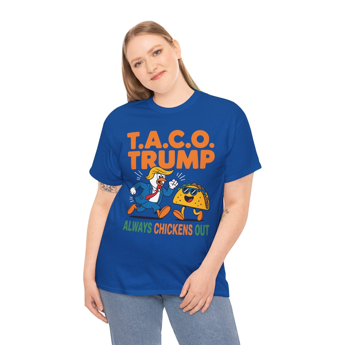 Funny Taco Trump Always Chickens Out T.A.C.O T-Shirt