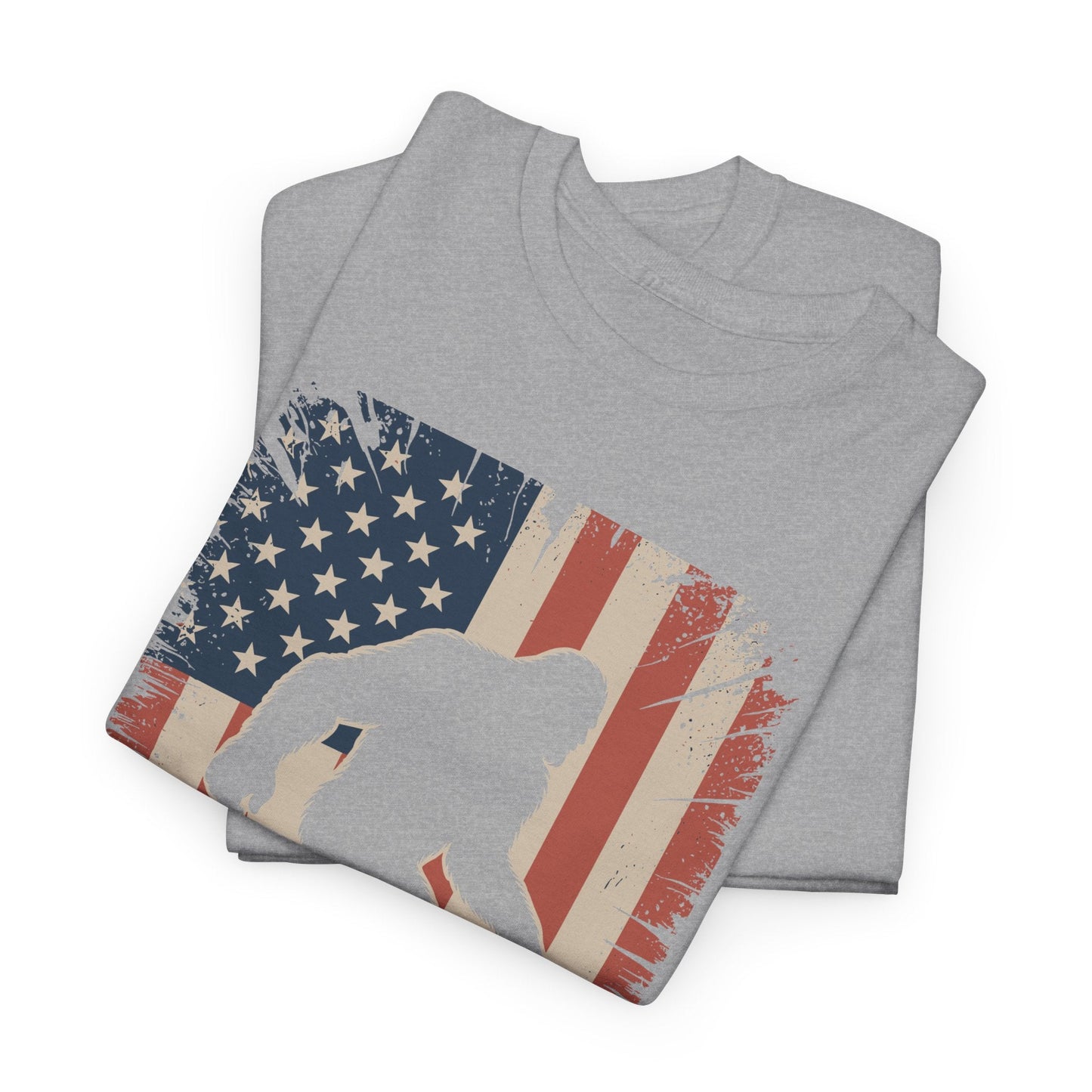 Bigfoot 4th of July Shirt American USA Flag Patriotic T-Shirt
