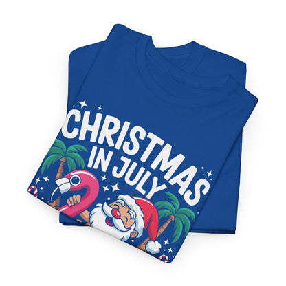 Christmas In July 2025 Squad Summer Beach Vacation Xmas Cool T-Shirt